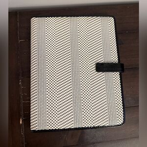 Marc by Marc Jacobs Woven iPad Tablet Folio Case Black Ivory